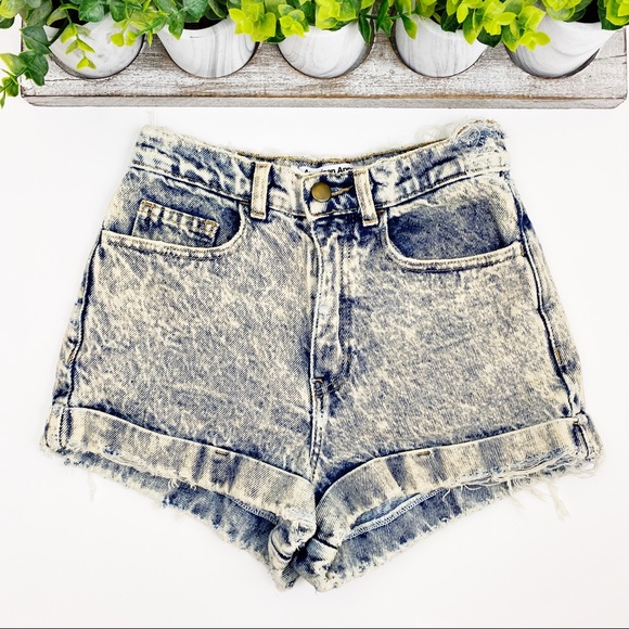 American Apparel Pants - American Apparel Distressed Acid Wash Jean Shorts
